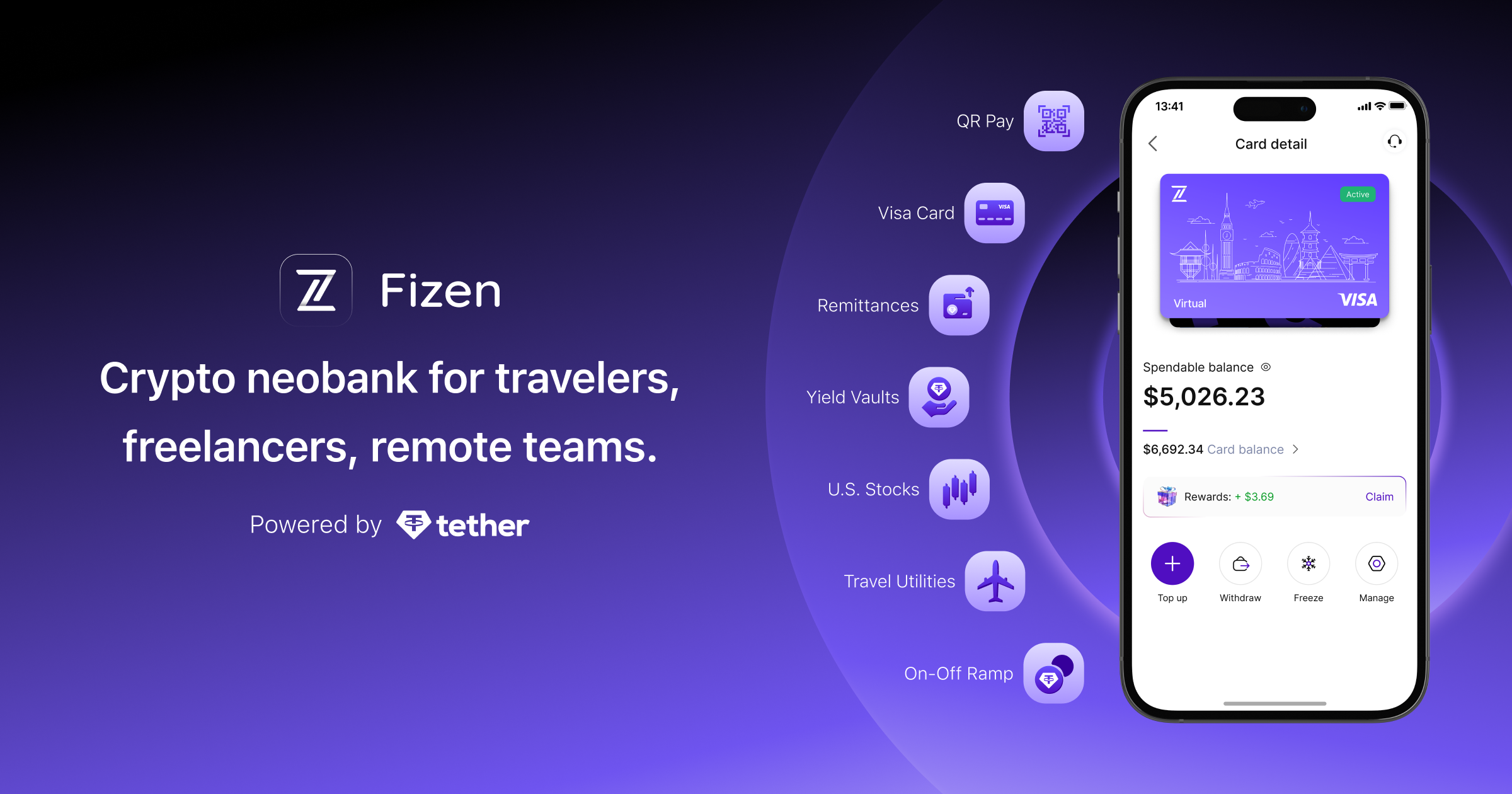 Fizen Crypto Card - Spend Stablecoins Anywhere You Travel